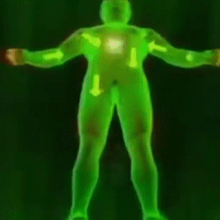 Animação da ação da almofada detox