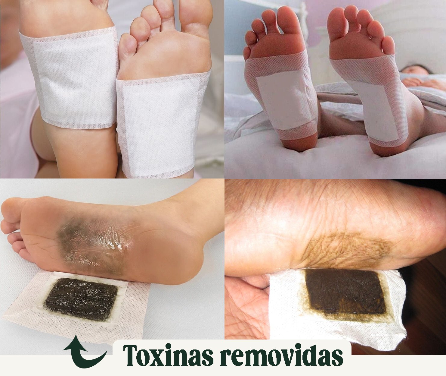 Sequência de uso da almofada detox